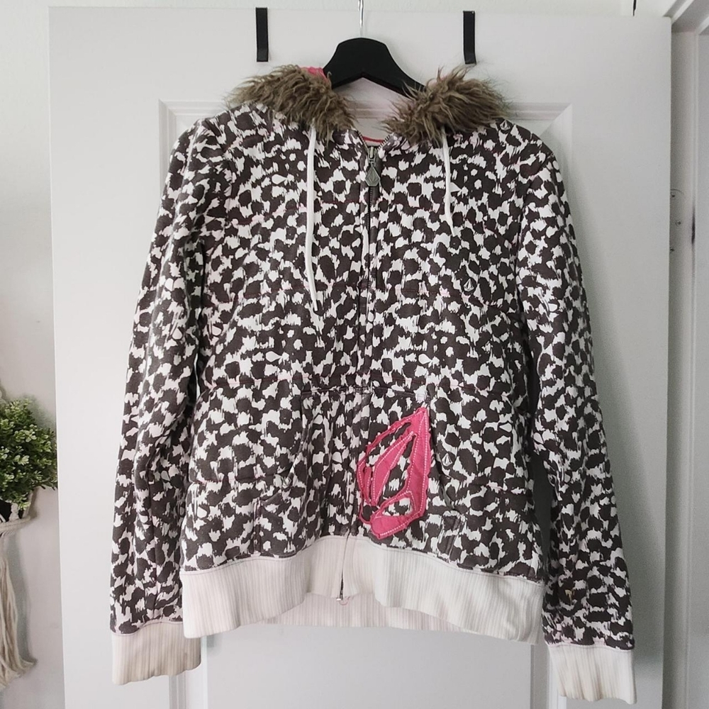 Spotted Volcom Zip-up Hoodie
